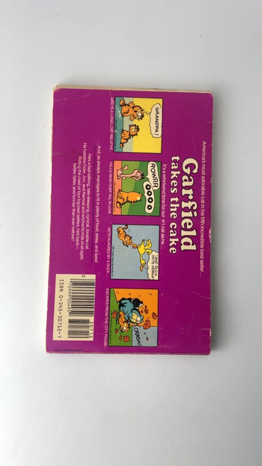 Garfield Takes the Cake Jim Davis 1978 Fifth Book Illustrated