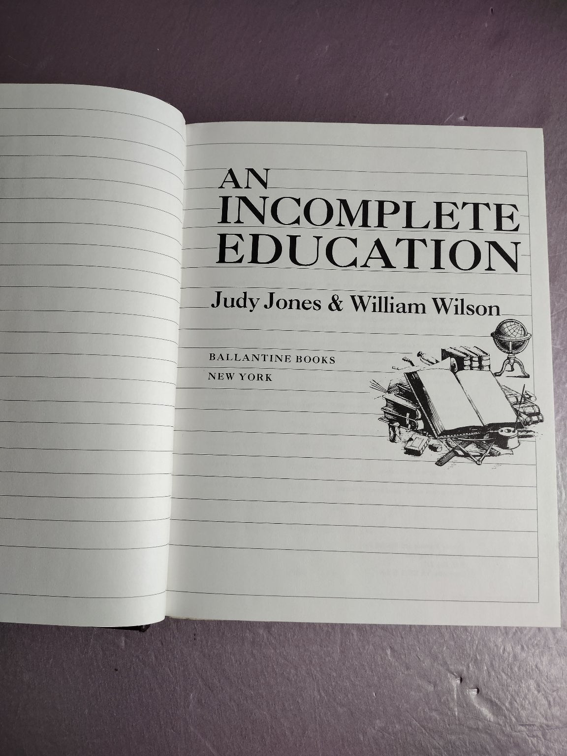An Incomplete Education Judy Jones William Wilson 1987 Hardcover Reference