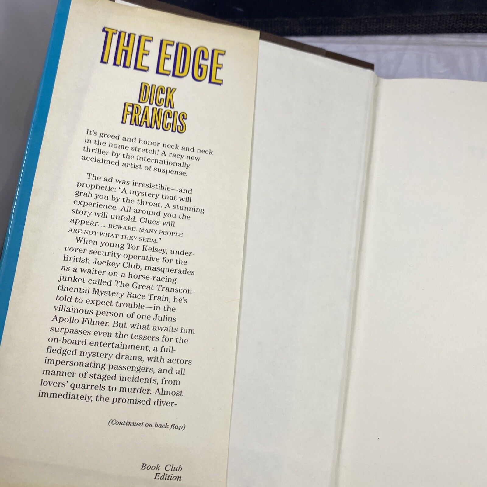 The Edge by Francis, Dick Vintage Book Club Edition