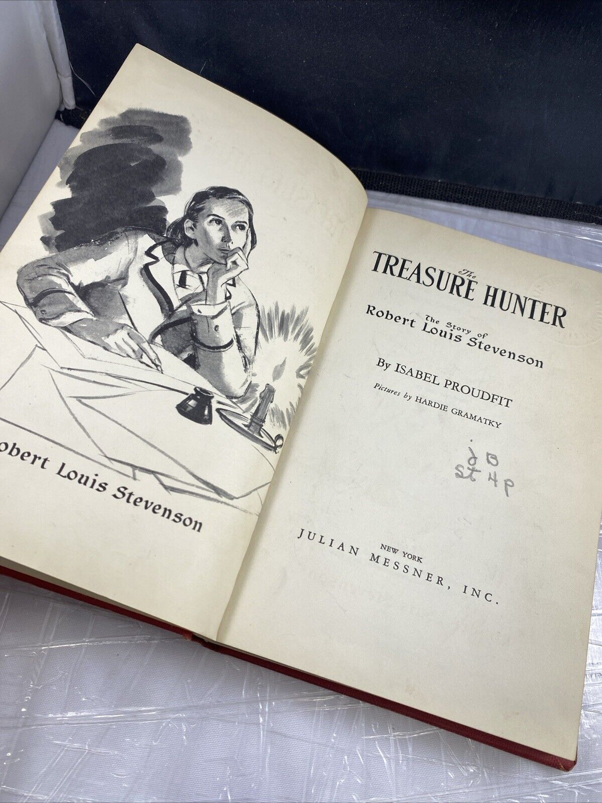 The Treasure Hunter the Story of Robert Louis Stevenson, 1939 Vintage EXLIB Rare