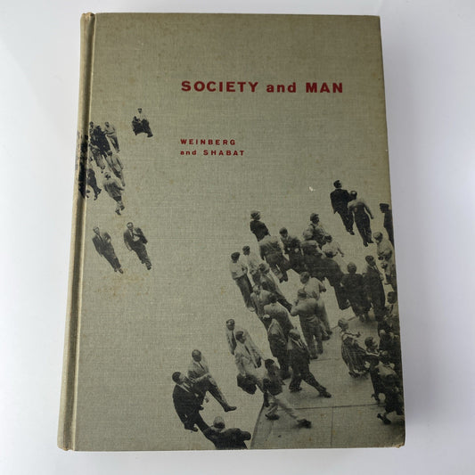 Vintage 60s Sociology History Textbook 1965 Society and Man 7th Edition