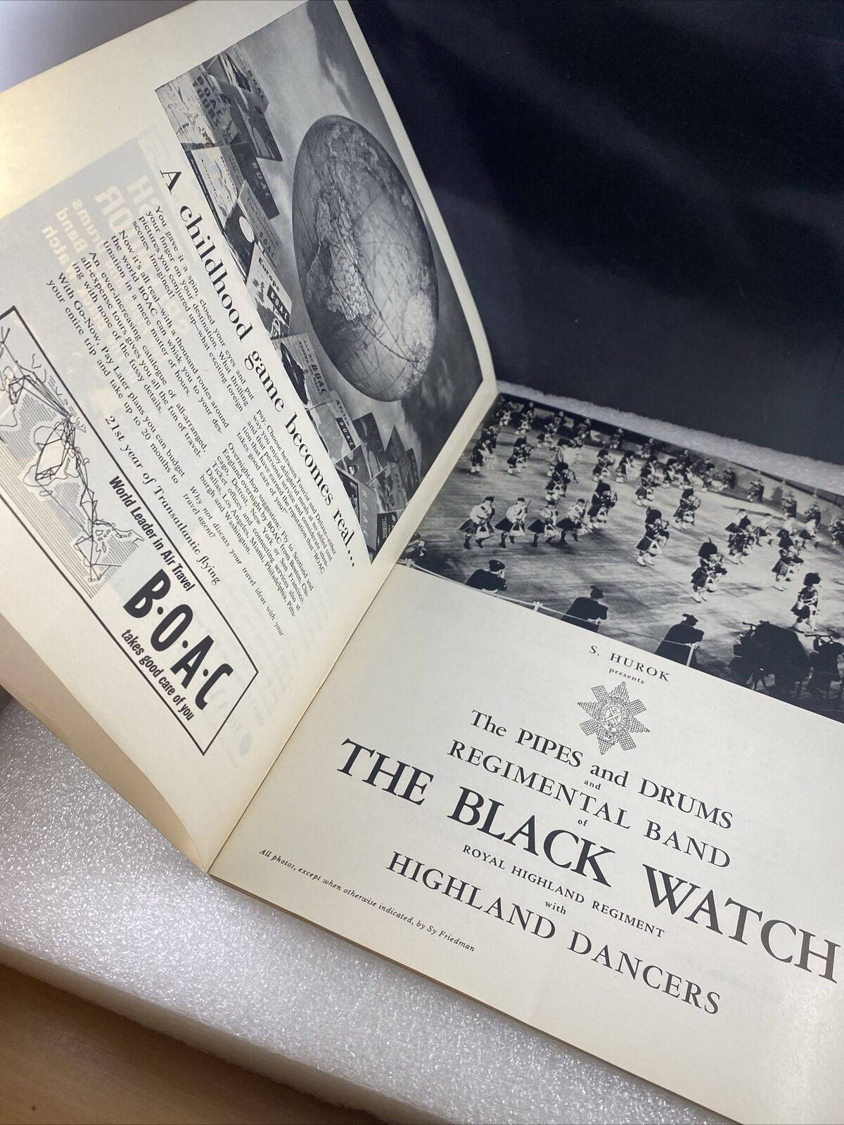 *signed* The Black Watch Bagpipe Band Vintage 60s Program Lot Of 2 See Pics