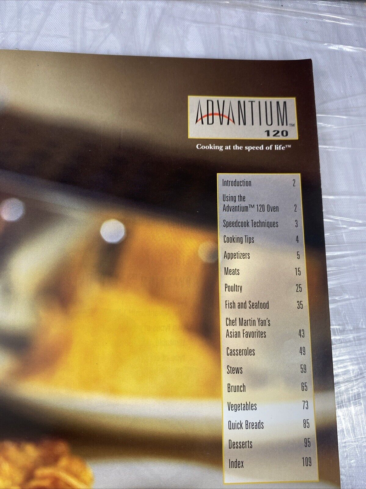 Advantium 120 Cookbook (Profile) Vintage Paperback GE Recipe Book