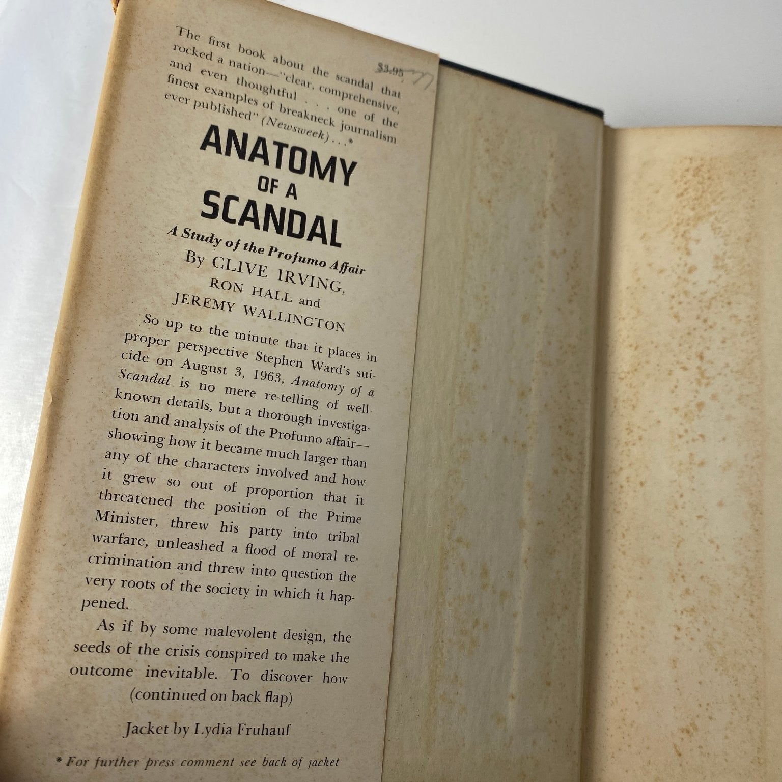 Anatomy of a Scandal Irving 1963 First Edition Profumo Affair History rare book