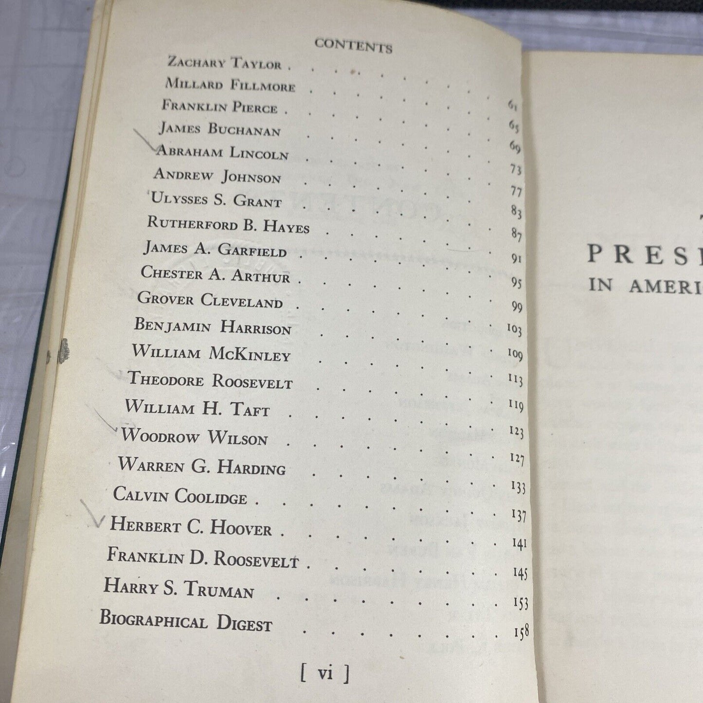 " The Presidents in American History" Vintage Green Rebind 40s Vernon IL Ex LIB