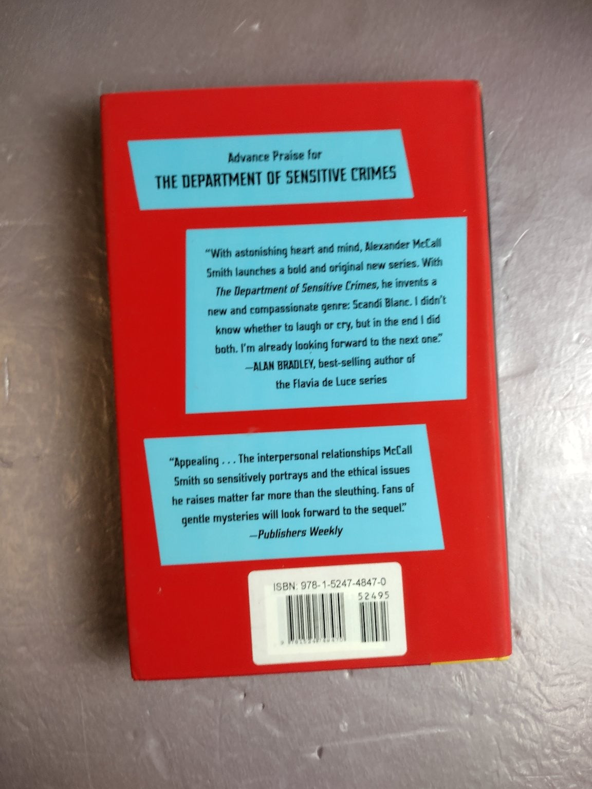 Department of Sensitive Crimes Alexander McCall Smith 2019 Detective Varg Novel