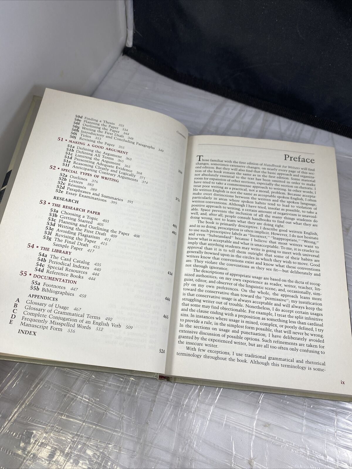 C. M. Millward HANDBOOK FOR WRITERS  2nd Edition Vintage 80s Writing Textbook