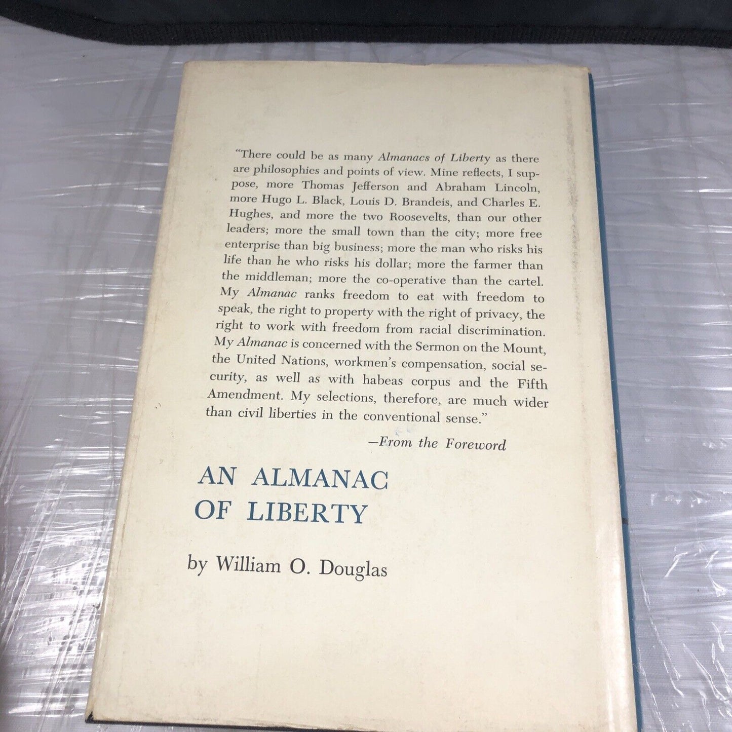 An Almanac of Liberty William O Douglas - 1954 First Edition Hardcover - HC/DJ