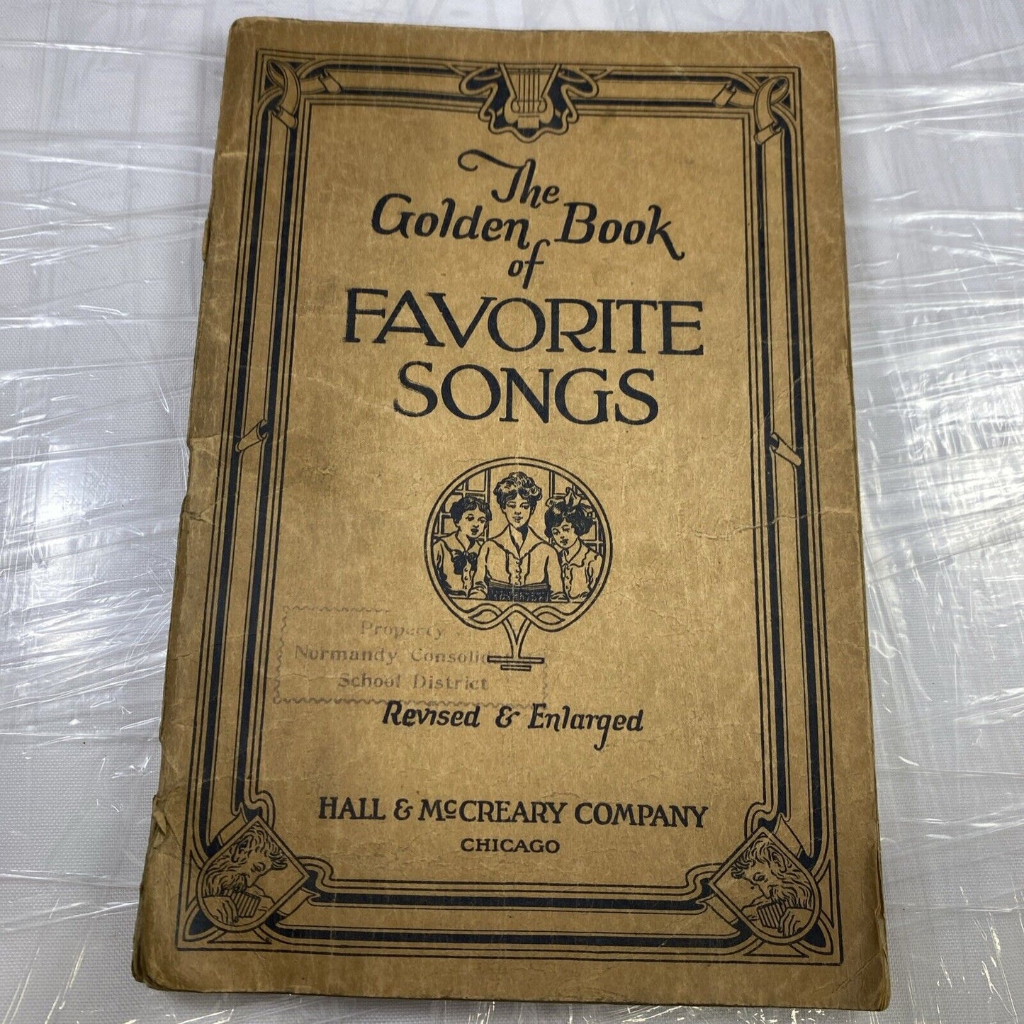 Antique The Golden Book Of Favorite Songs - Hall & McCreary 1923 Songbook School