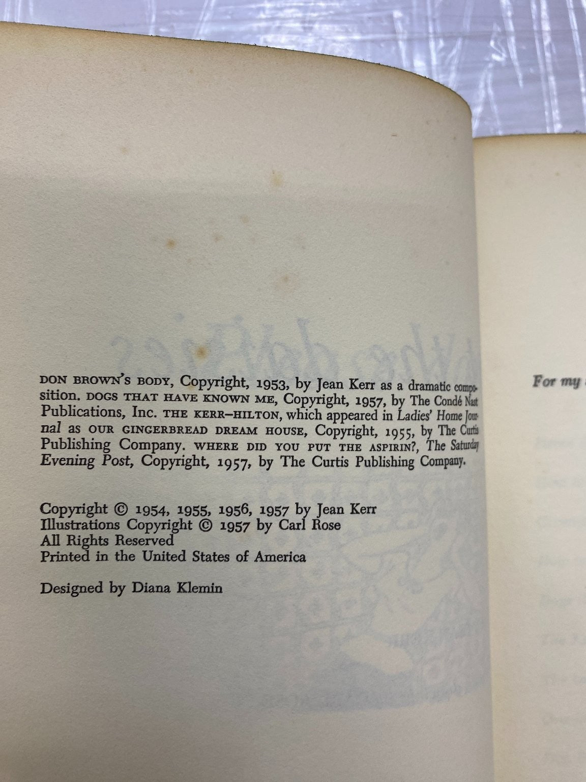 Please Don't Eat The Daisies Jean Kerr 1957 Book Club Edition Humor