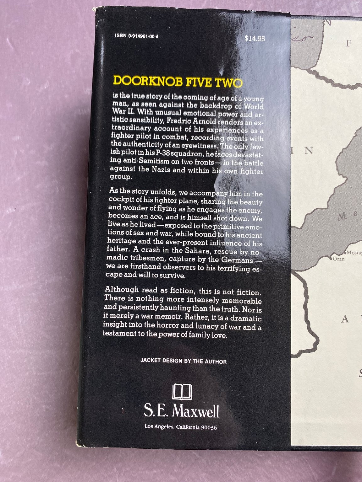 Doorknob Five Two Fredric Arnold 1984 First Printing WWII Jewish Fighter Pilot