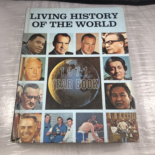 Living History Of The World 1971 Yearbook Vintage 70s History Book Good