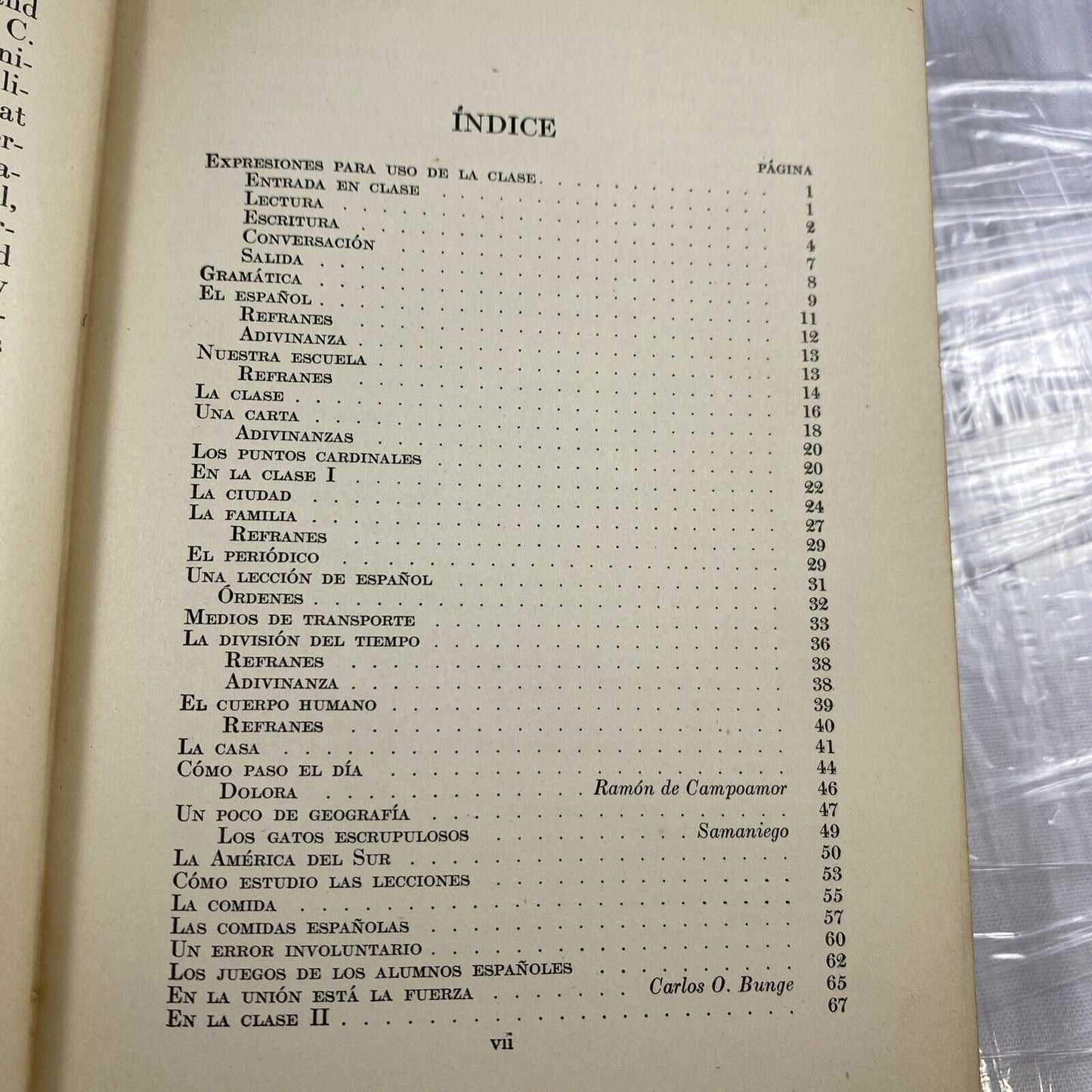 ANTIQUE Hardcover A SPANISH READER John M Pittaro 1919 Vintage Textbook Red