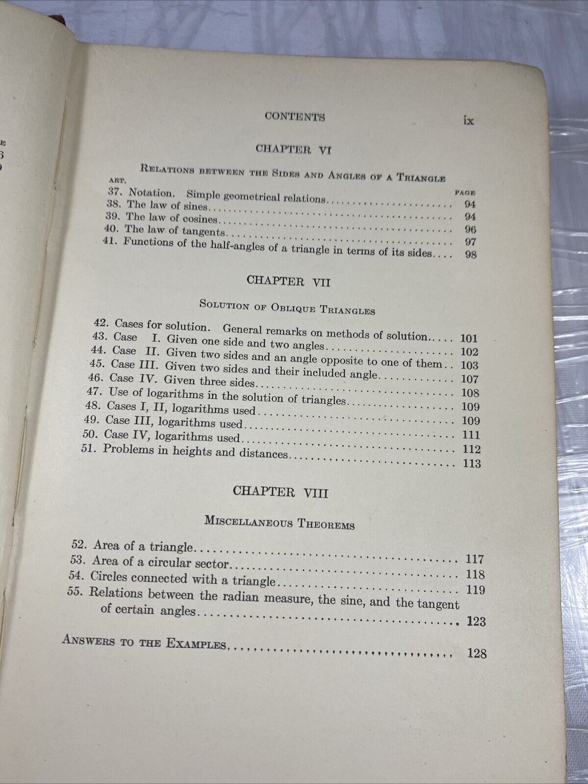 Elements Of Plane Trigonometry -Daniel Murray - 1912- Hardcover Antique Accptble