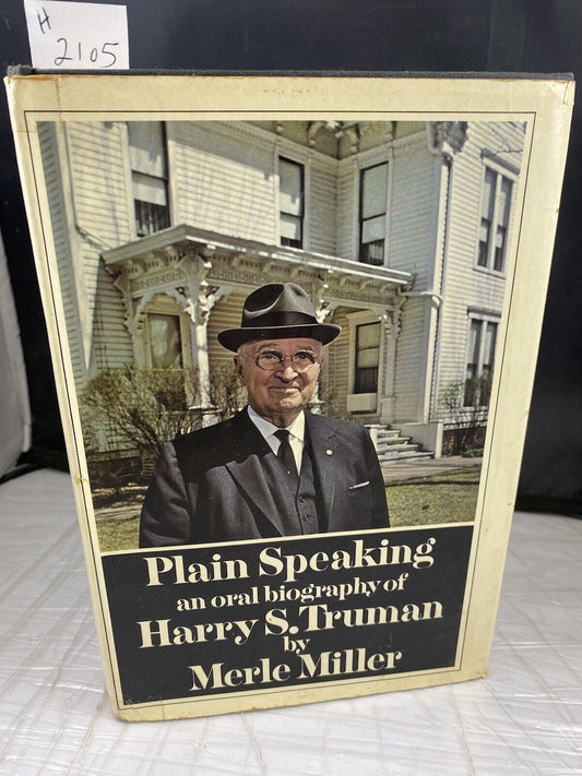 Plain Speaking Harry S. Truman by Merle Miller 1974 Vintage HC DJ Good 4th Impr