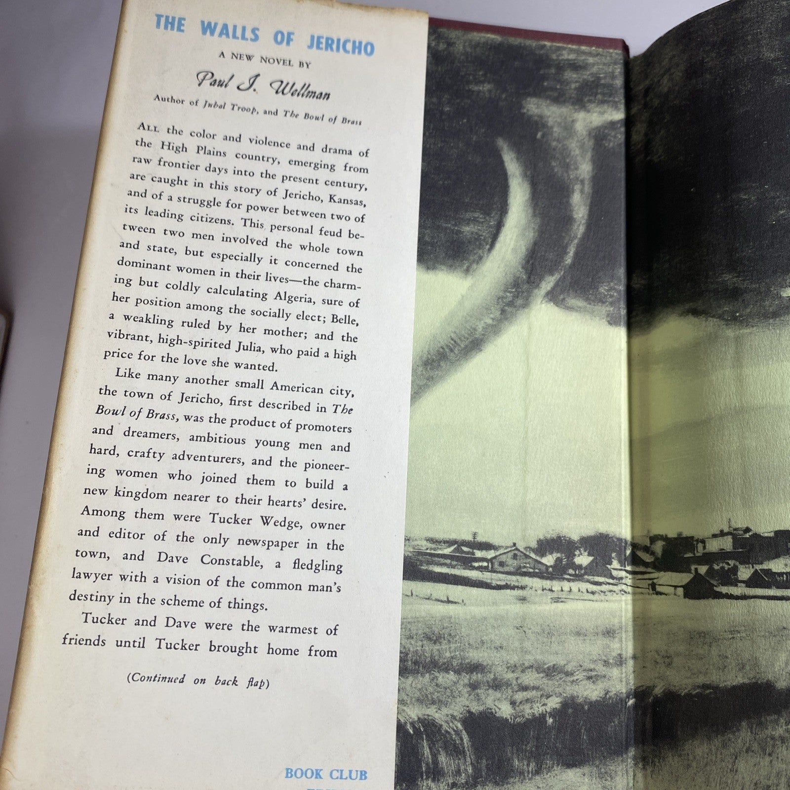 The Walls of Jericho Paul I Wellman 1940s Vintage Historical Fiction.