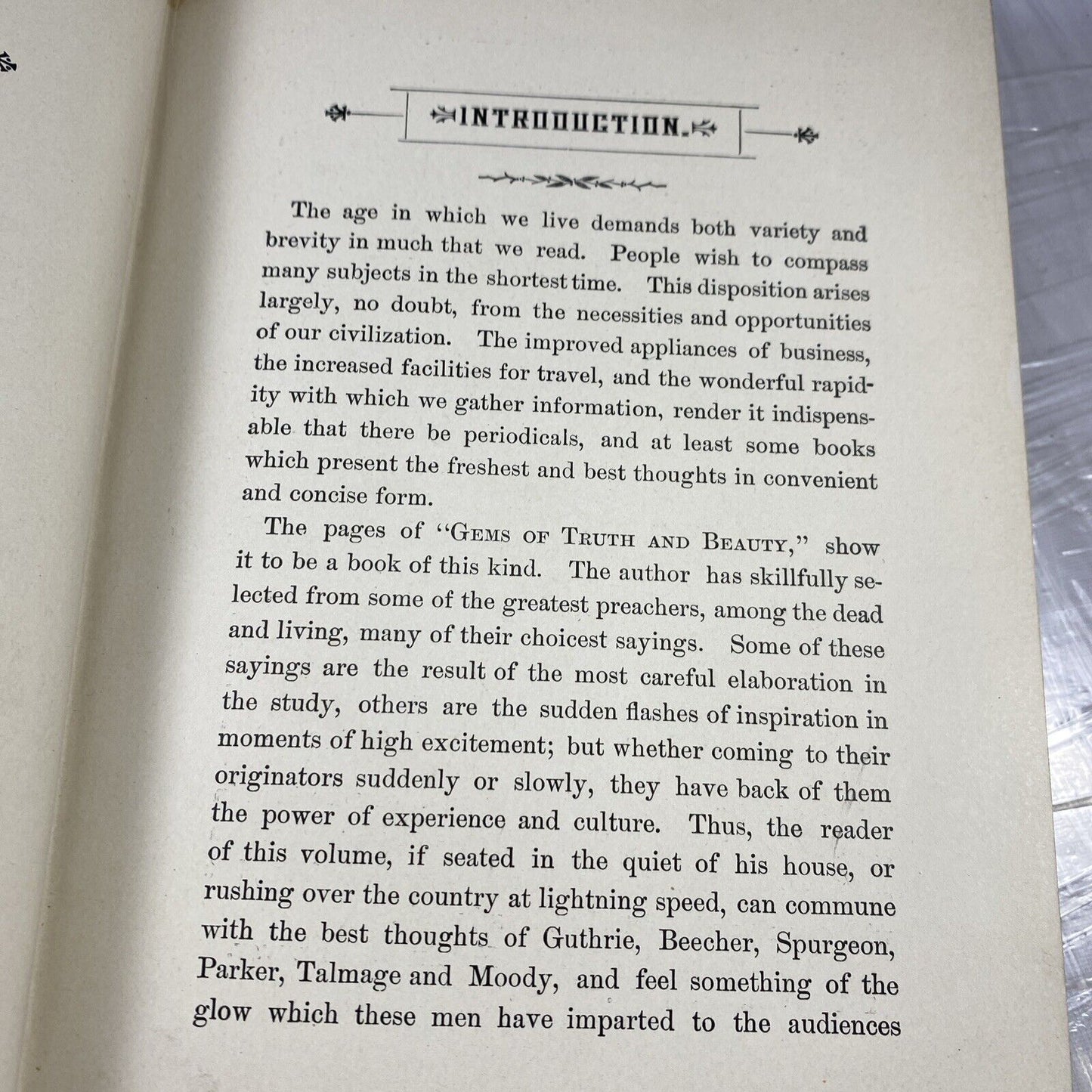 Antique, 1888 Gems of Truth and Beauty Charles Albertson 1800s Religious Sermon