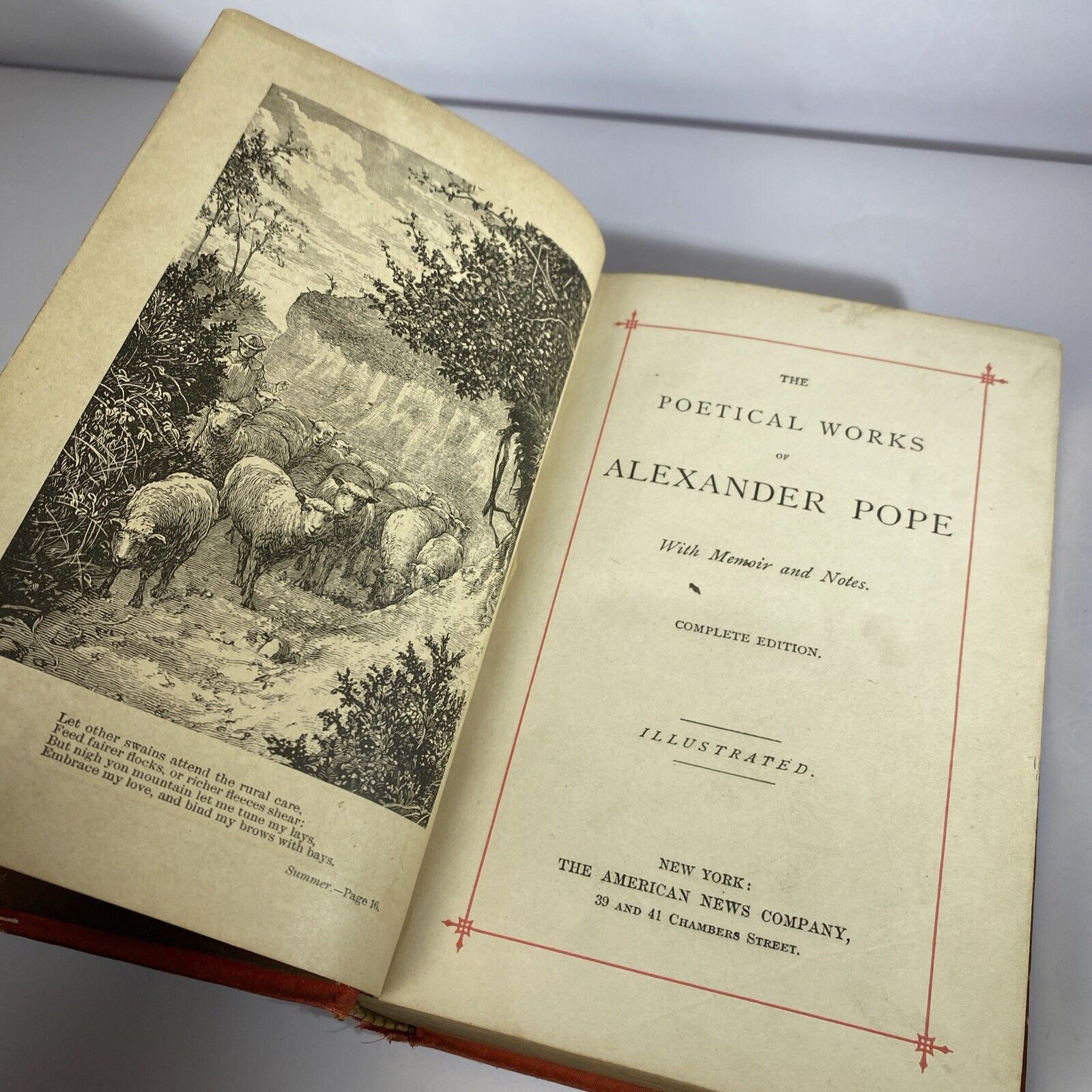 THE POETICAL WORKS OF ALEXANDER POPE ILLUSTRATED EXCELSIOR EDITION SEE PICTURES!