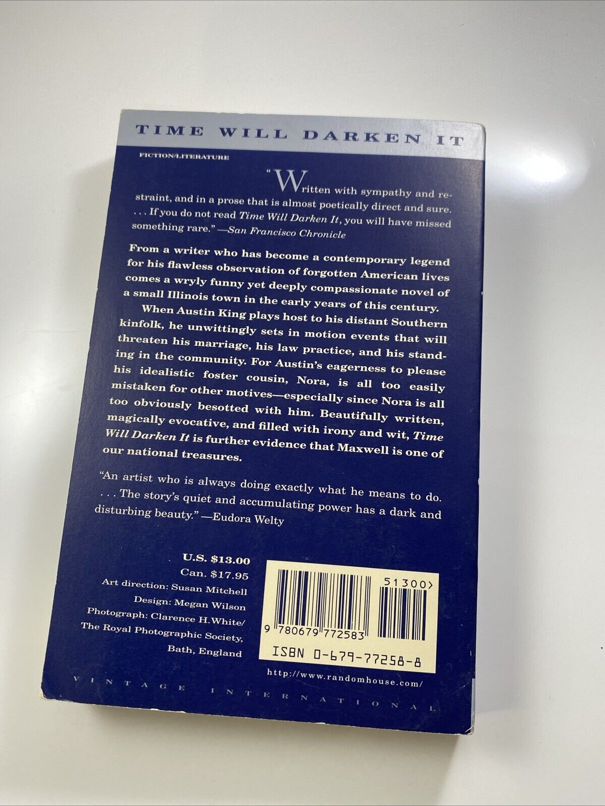 Time Will Darken It by Maxwell, William [Paperback] Good No Marks!