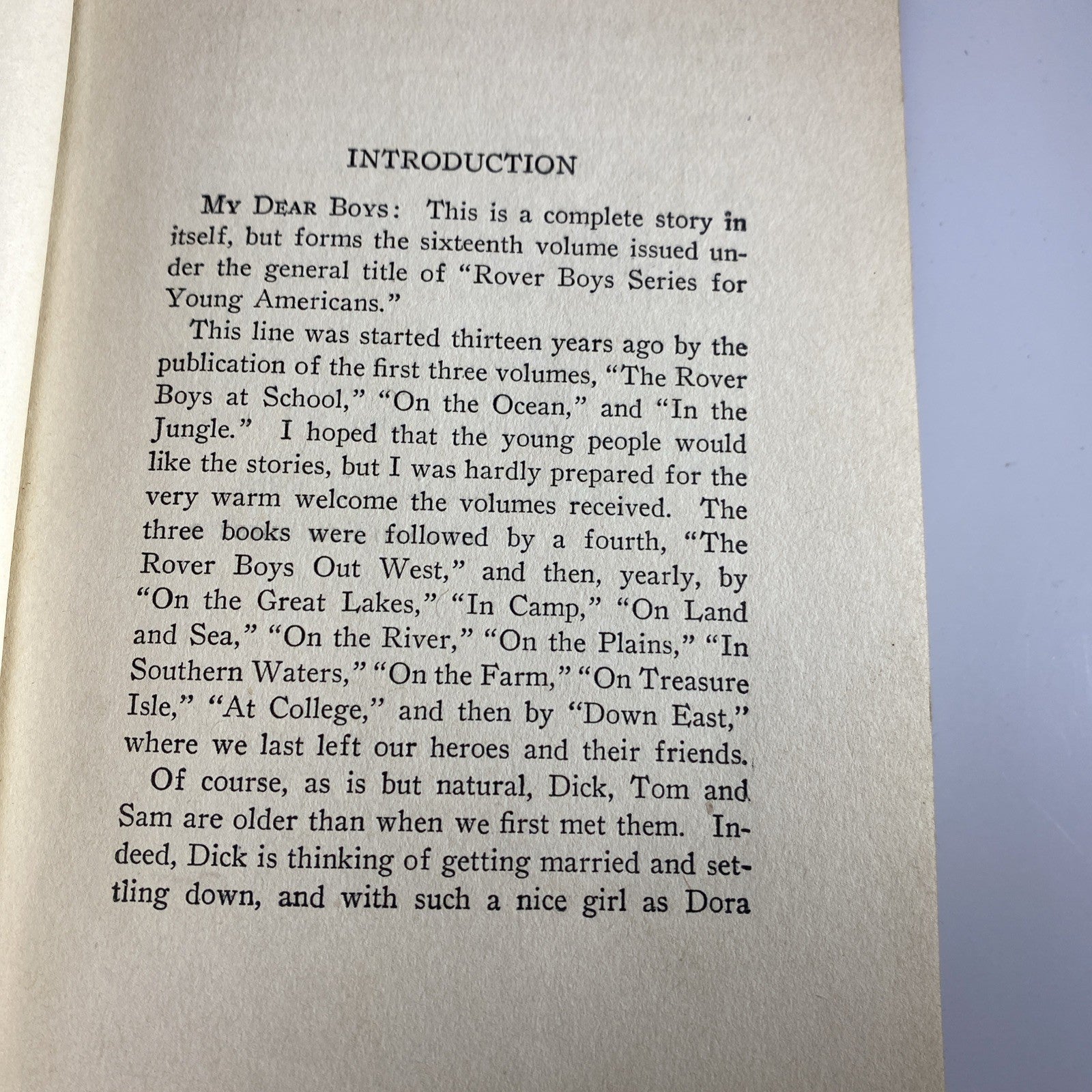 Antique Novel Chapter Book The Rover Boys on At School by Arthur M. Winfield