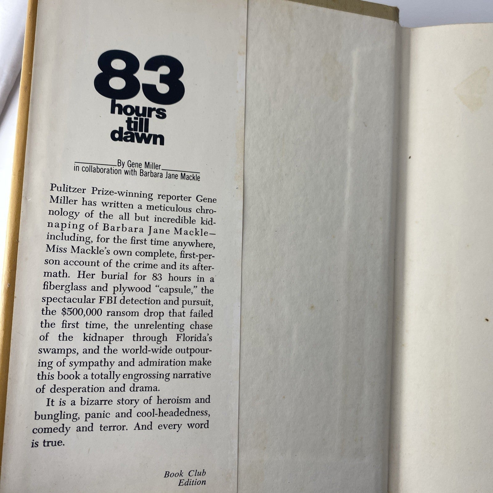True Crime 83 Hours Till Dawn the Terrifying Chronicle of a Kidnapping 1971 70s