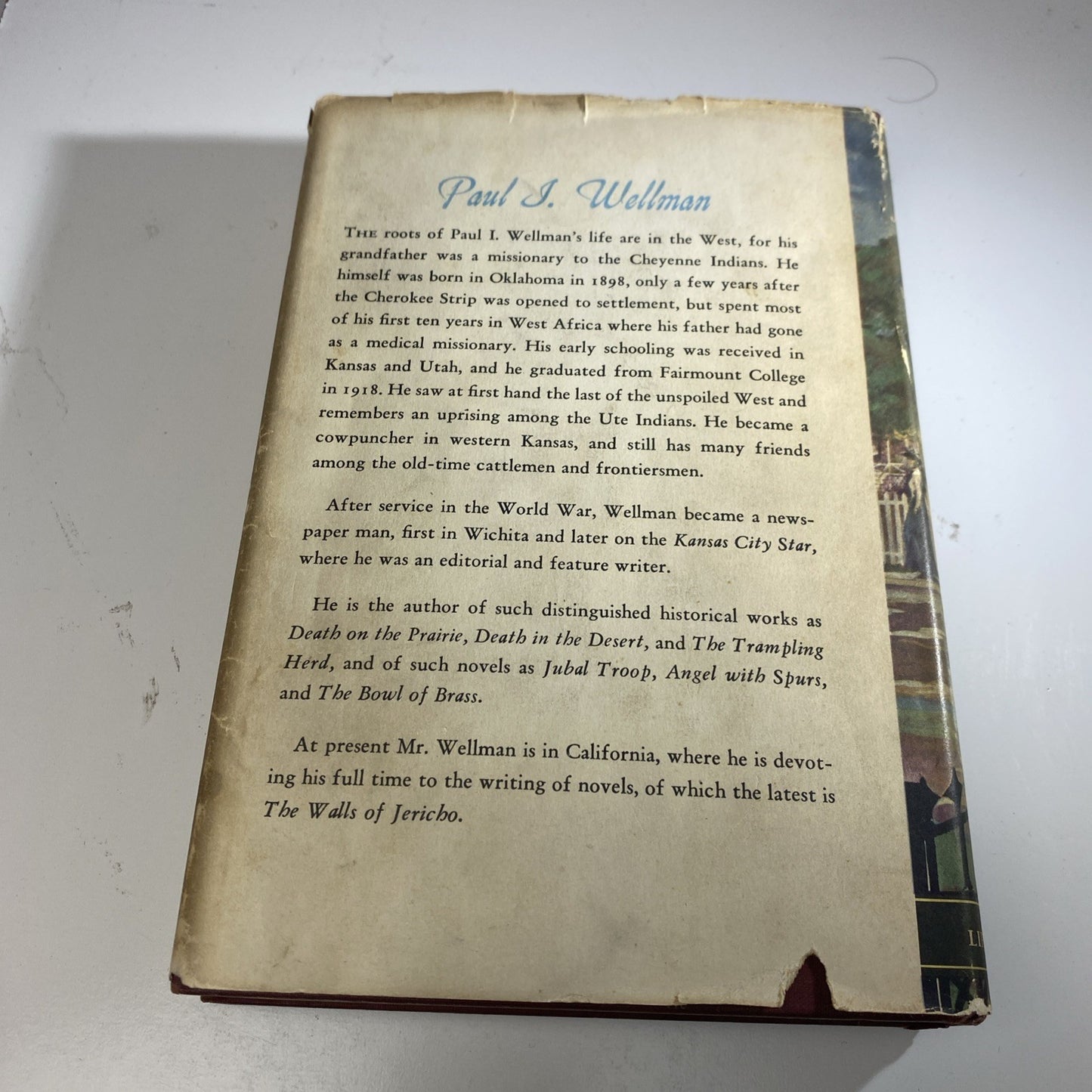 The Walls of Jericho Paul I Wellman 1940s Vintage Historical Fiction.