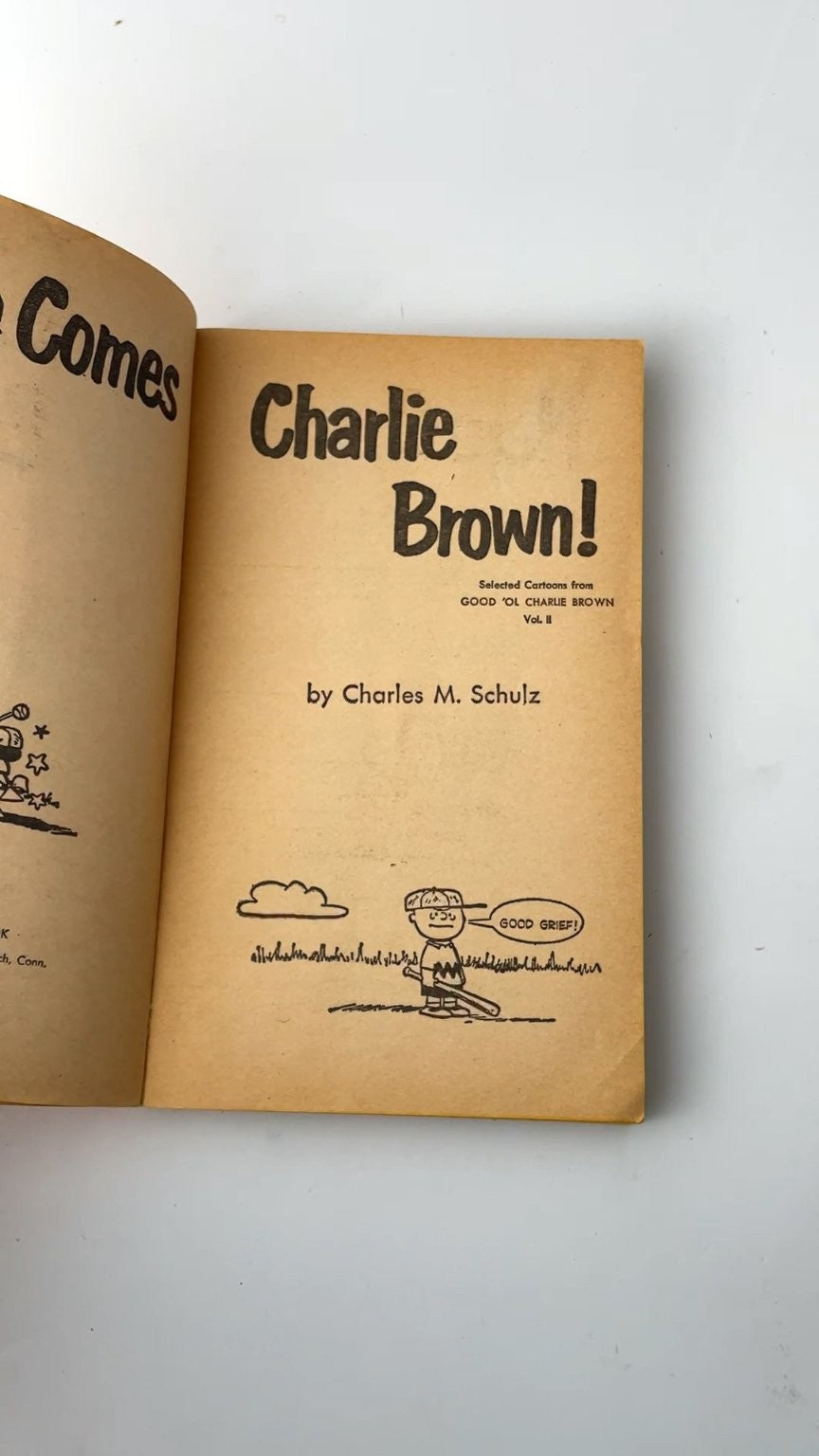 Here Comes Charlie Brown Charles M. Schulz 1955 Peanuts Cartoon Book