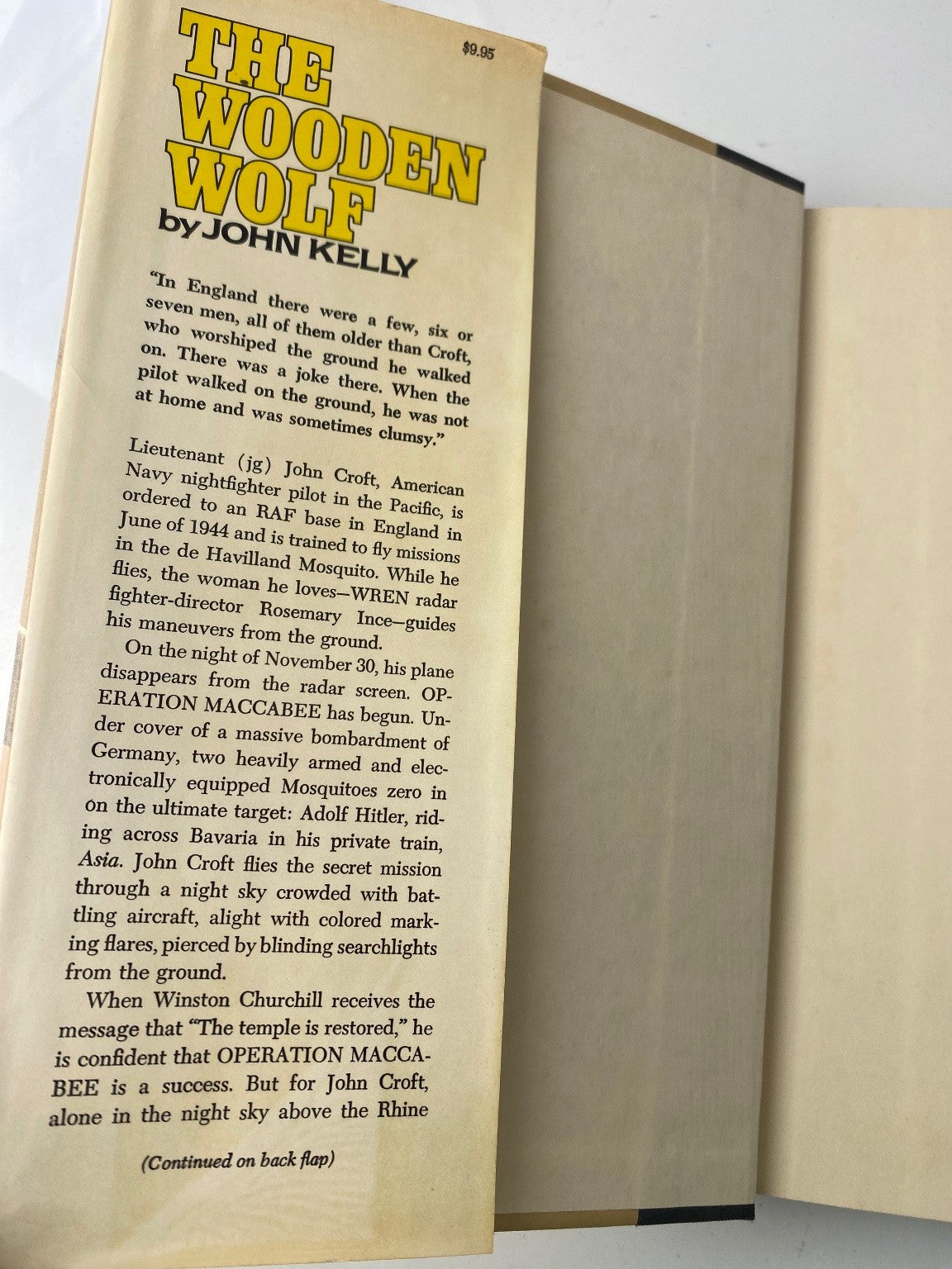 The Wooden Wolf John Kelly 1976 First Edition WWII Novel Dutton