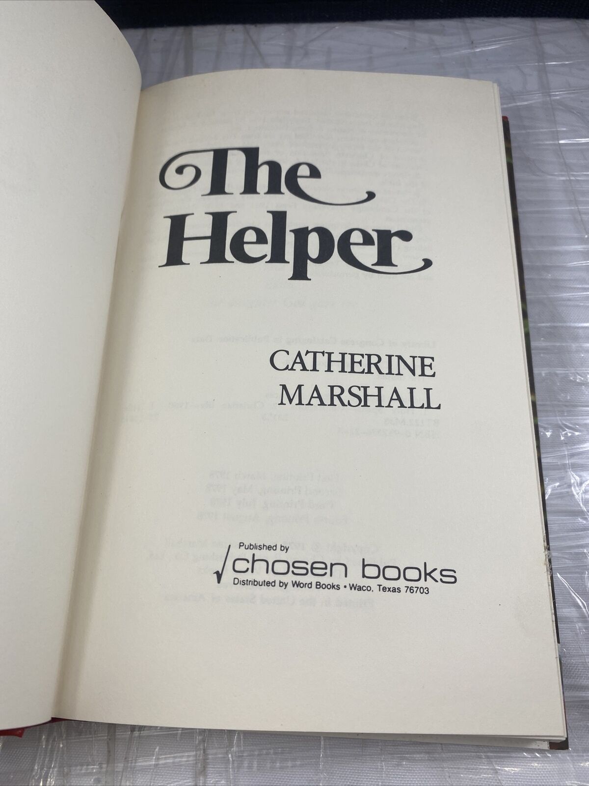 The Helper by Catherine Marshall (Hardcover) Christian Religious Vintage Book