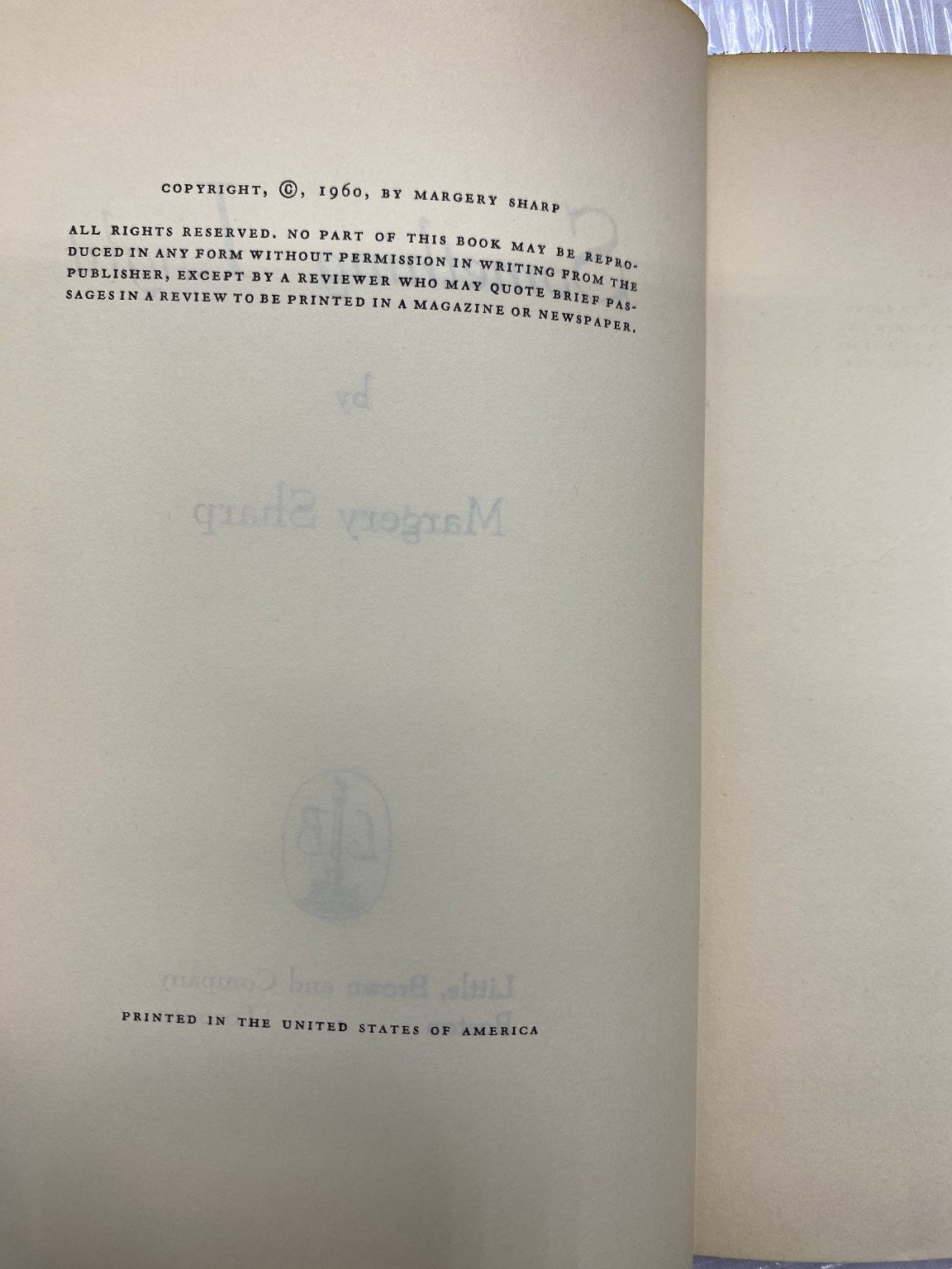 Something Light Margery Sharp 1960 Book Club Edition Fiction Little Brown VTG