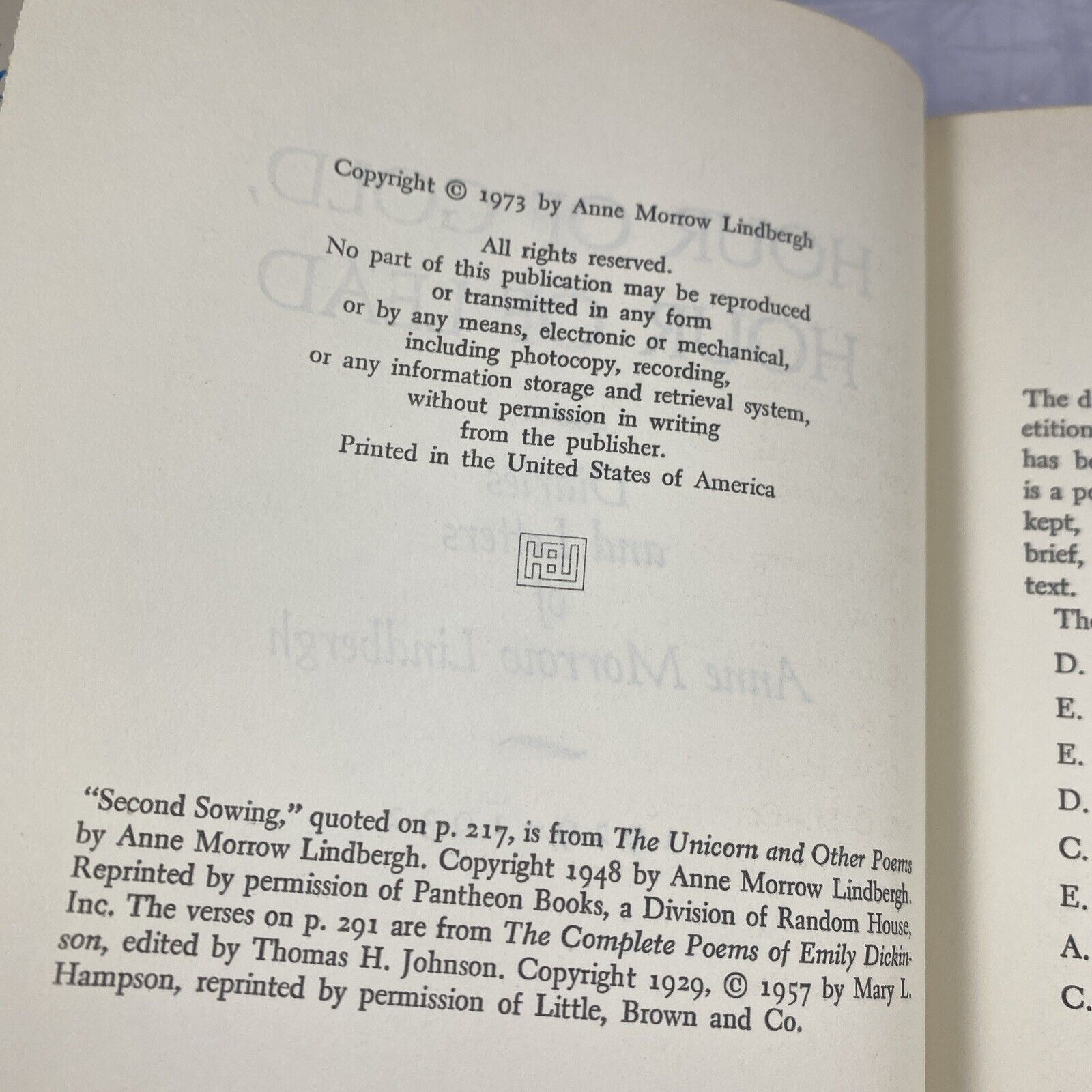 Hour of Gold Hour of Lead 1973 Hardcover Early 1900s Memoir & Travel Stories