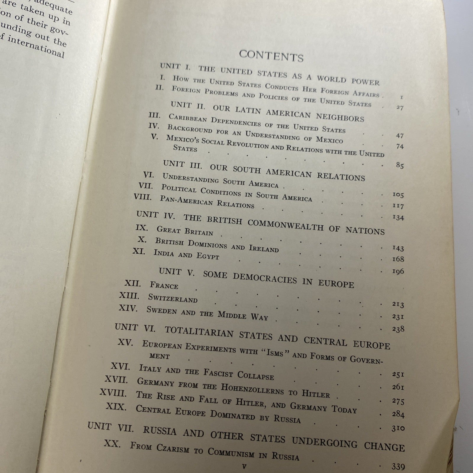 Antique Textbook 1950 National Governments and International Relations Magruder