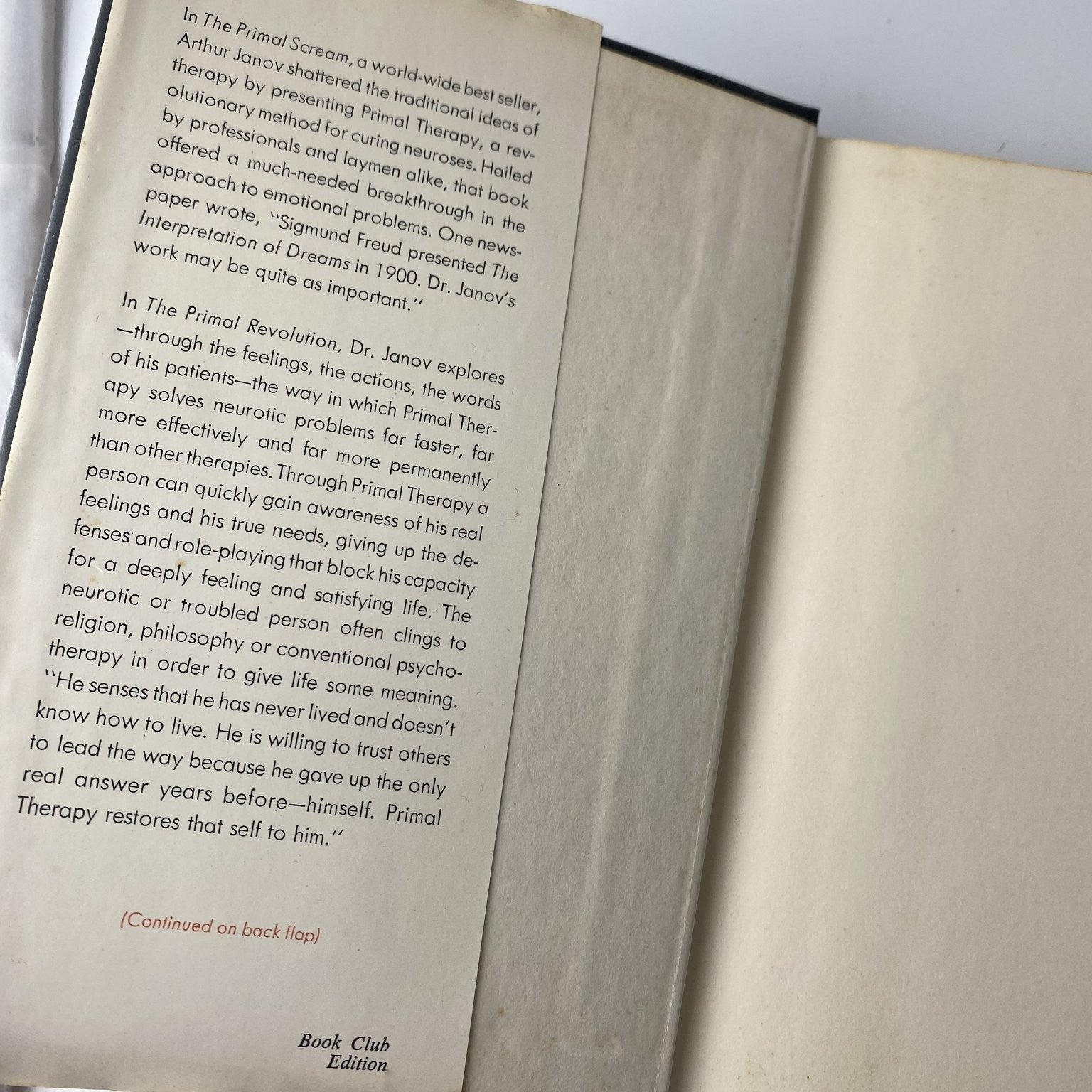 The Primal Revolution Arthur Janov 1972 Book Club Edition Psychology