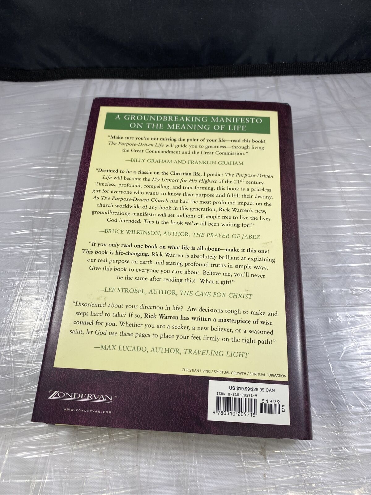 THE PURPOSE DRIVEN LIFE Rick Warren HCDJ 2002 What On Earth Am I Here For? VG