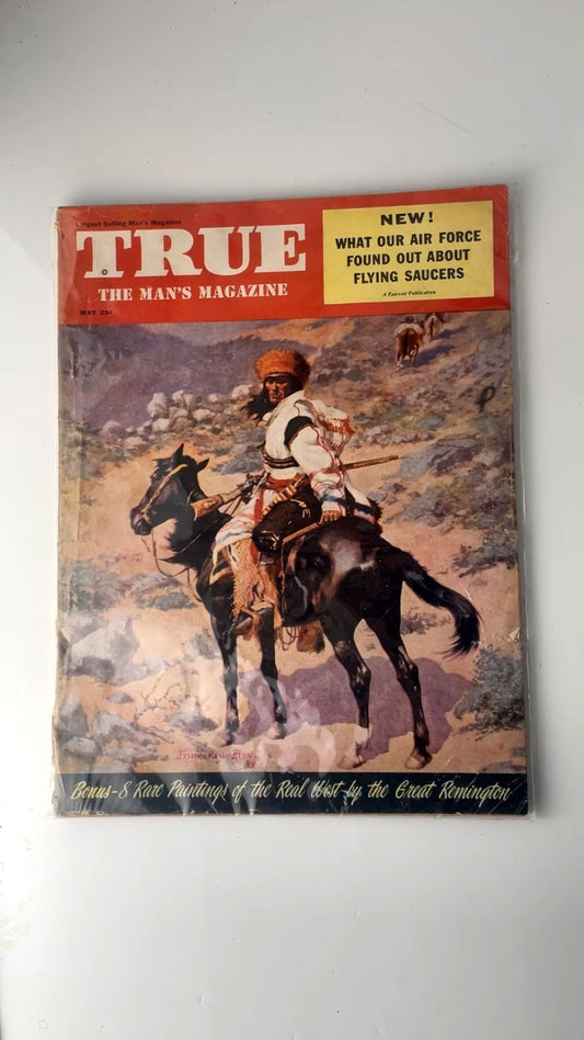 True The Man's Magazine May 1954 Illustrated Flying Saucers Remington