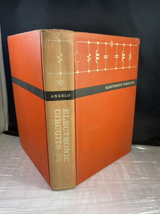 Vintage 60s Electrical Engineering College Textbook Electronic Circuits ORANGE