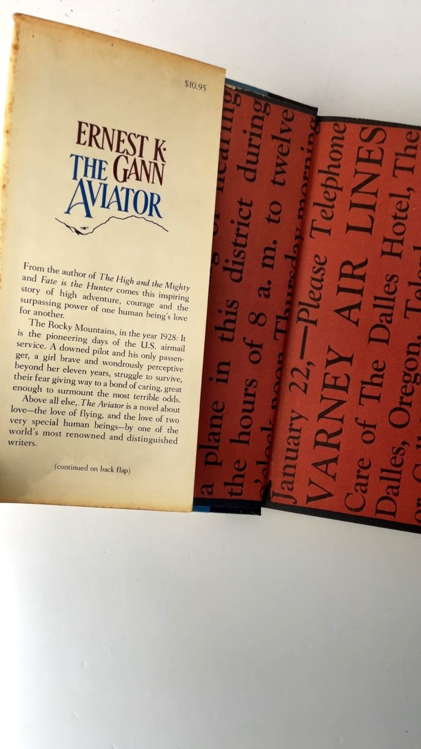 The Aviator Ernest K. Gann 1981 First Edition Aviation Novel Arbor House
