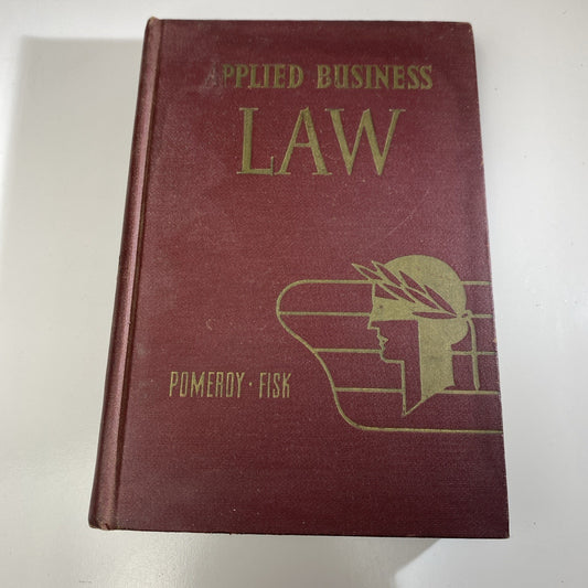 Applied Business Law By Pomeroy & Fisk 1944 Good Condition Vintage Textbook See
