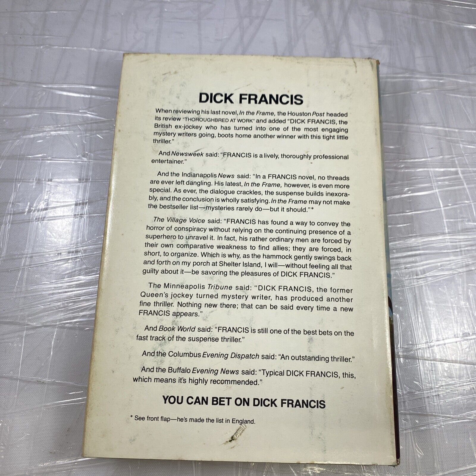 VTG 1977 1st Edition “Risk” HCDJ By Dick Francis BCE Vintage Good