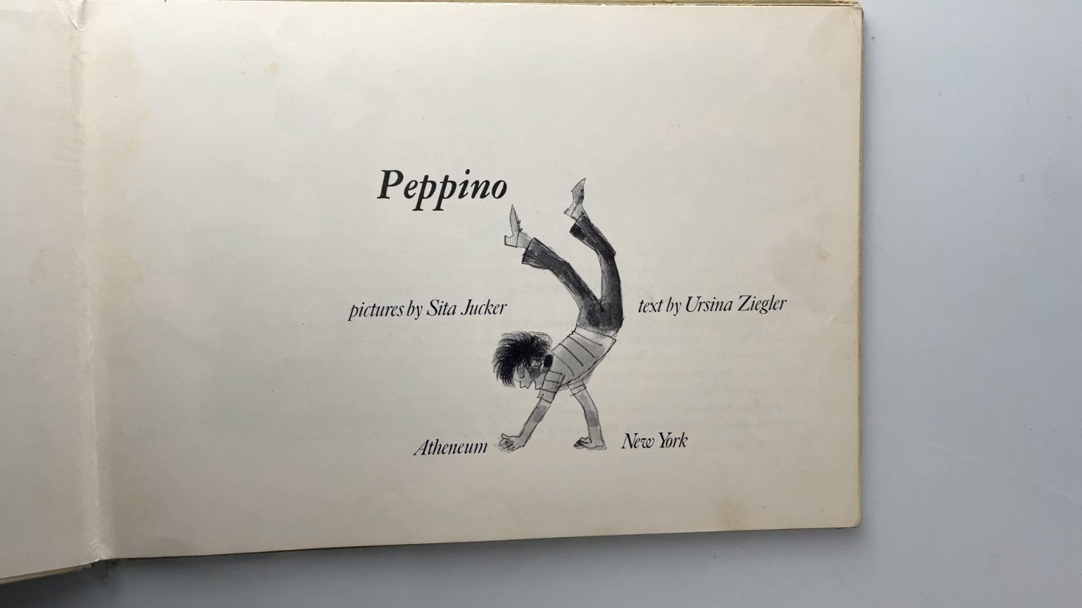 Peppino by Ursina Ziegler and Sita Jucker 1971 Illustrated Children's Book