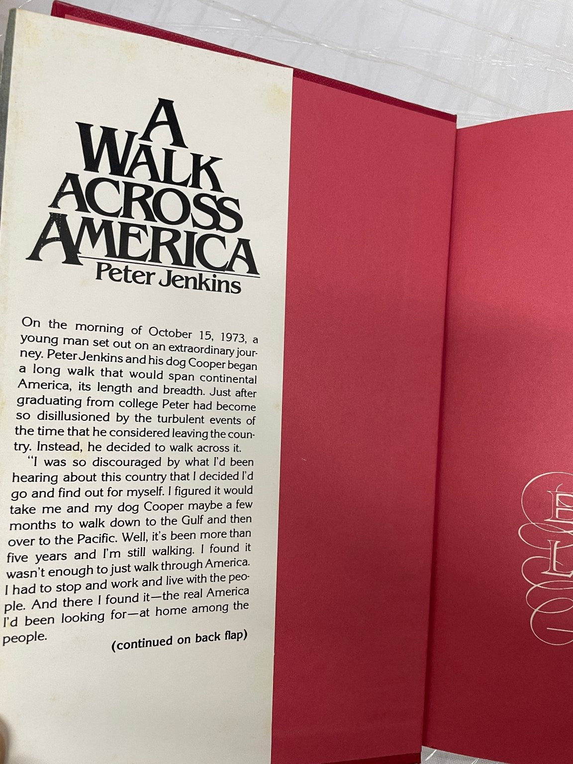 A Walk Across America Peter Jenkins 1979 Illustrated Travel Memoir