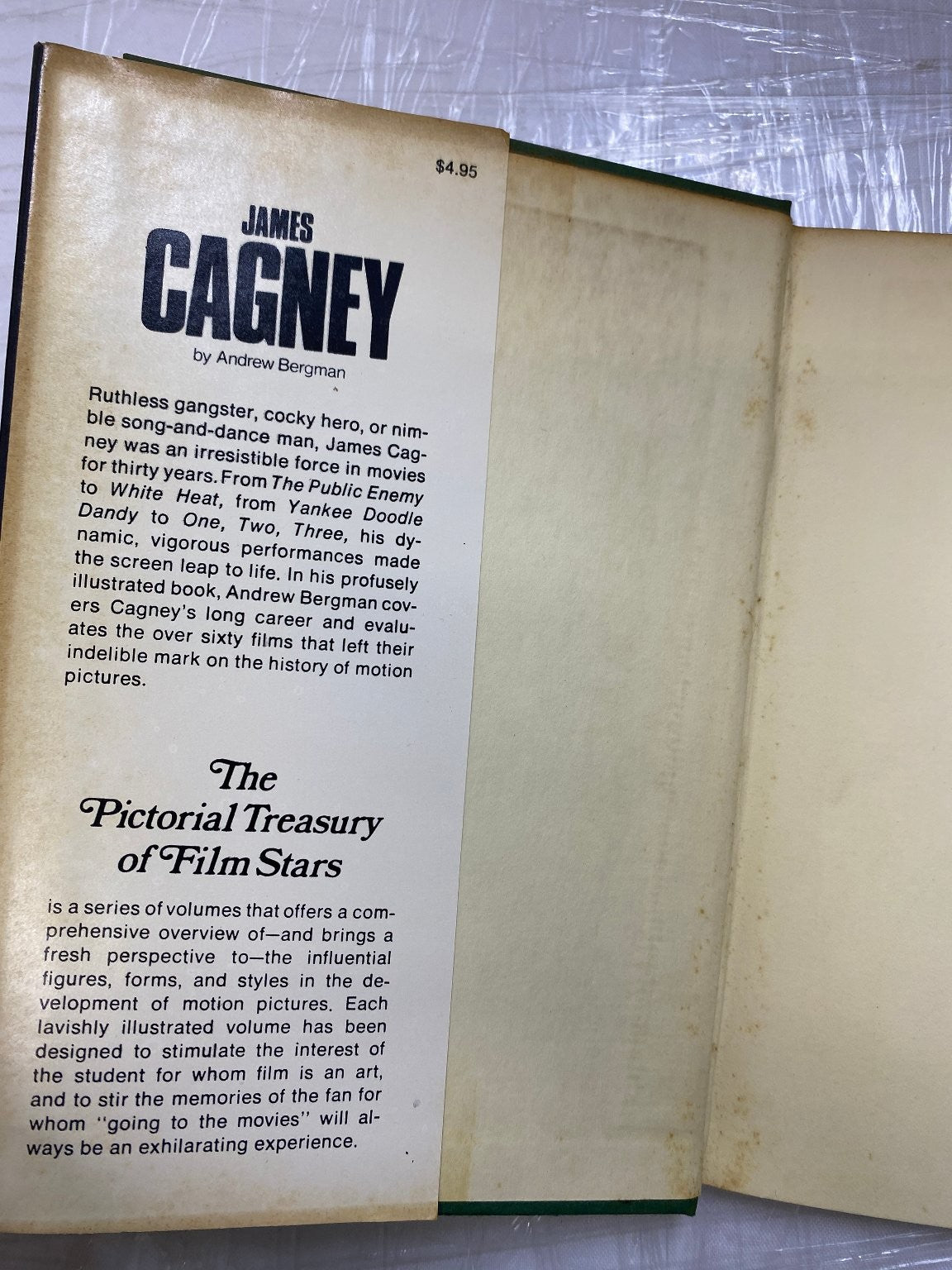 James Cagney by Andrew Bergman 1973 Illustrated Film Star Biography Galahad