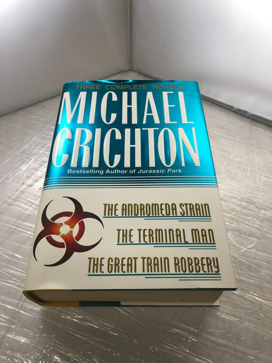 Michael Crichton Three Complete Novels 1993 Hardcover Andromeda Etc