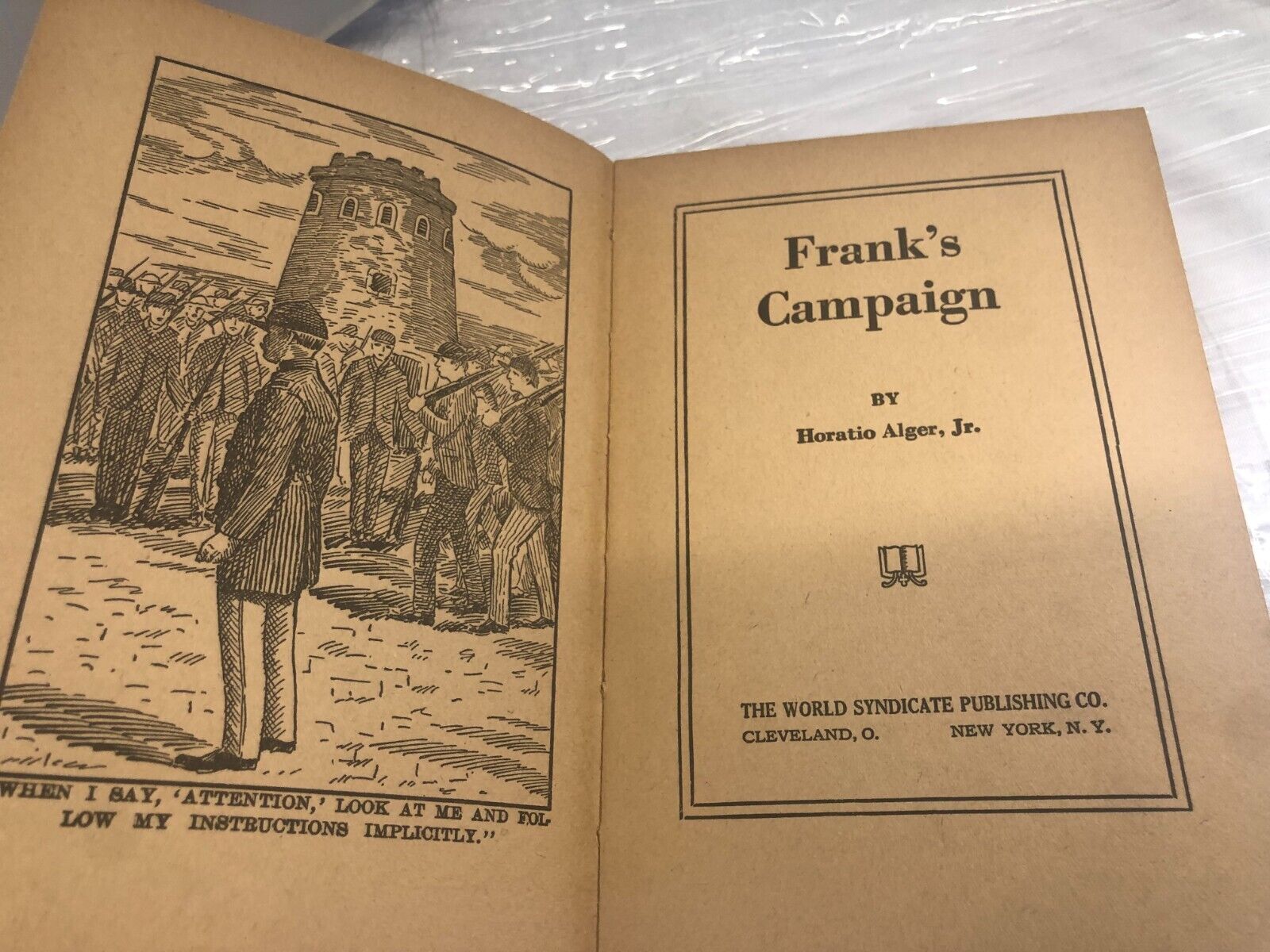 Political Fiction Frank's Campaign by Horatio Alger, Jr. World Syndicate HC/DJ