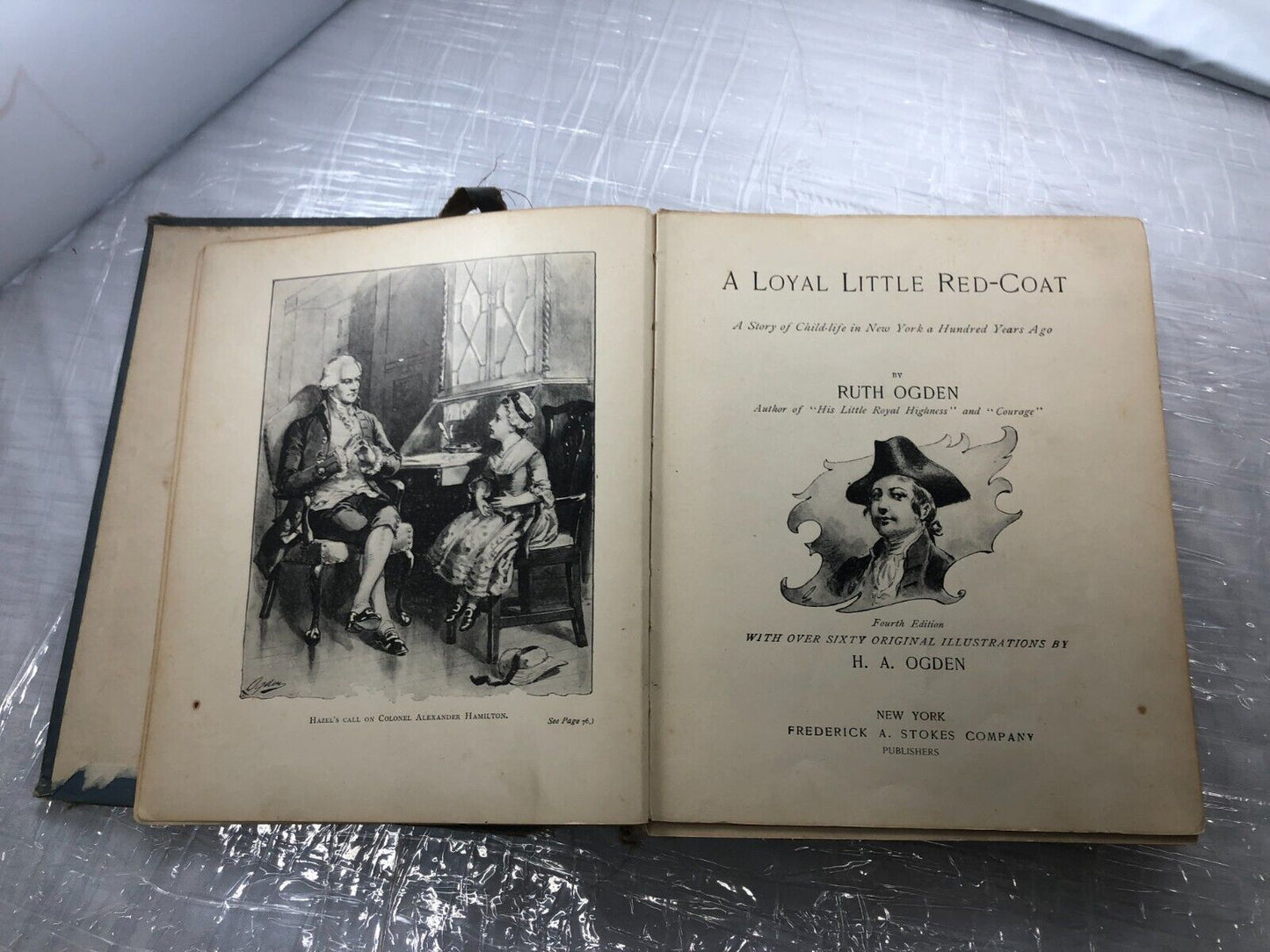 Antique HB Book A LOYAL LITTLE RED COAT Ruth Ogden 1890 Childs Life in NY