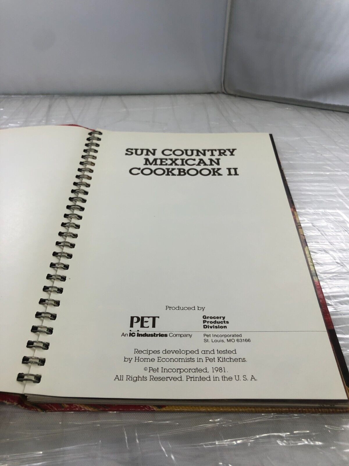 Old El Paso  "Sun Country Mexican Cookbook II" - HC, Spiral, 1981, Recipes, Food