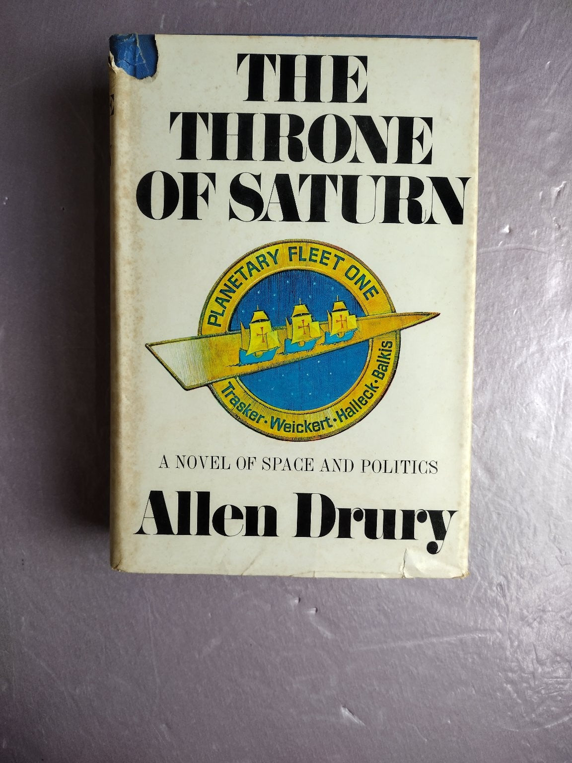 The Throne of Saturn Allen Drury 1971 Space Politics Science Fiction Doubleday