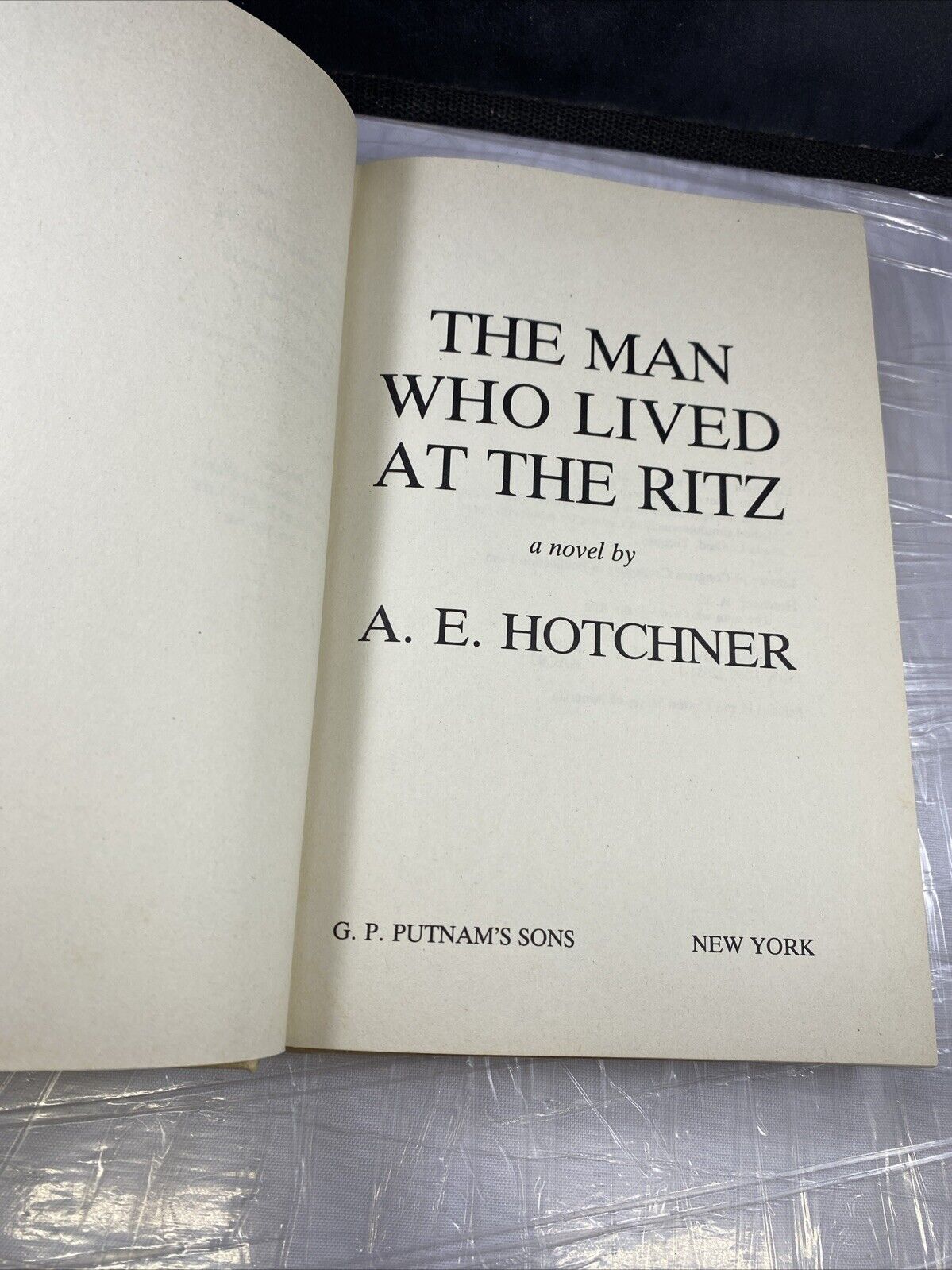 The Man Who Lived At The Ritz Hotchner 1981 HB/DJ Rare WW2 Historical Fiction