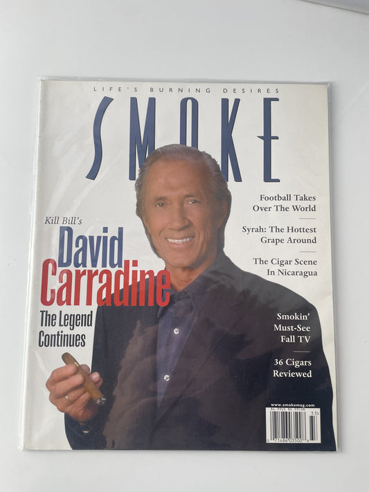 Vintage Smoke Magazine 2003 David Carradine Cigar Feature Syrah Football Nicarag
