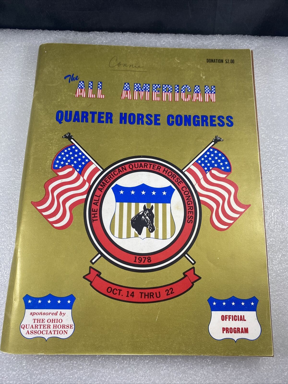 All American Quarter Horse Congress Official Program 1978 Vintage 70s Horseback